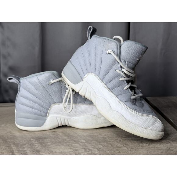 Nike Air Jordan 12 Retro “Stealth” White And Grey (153265-015) Boys Size 3Y - Picture 1 of 9